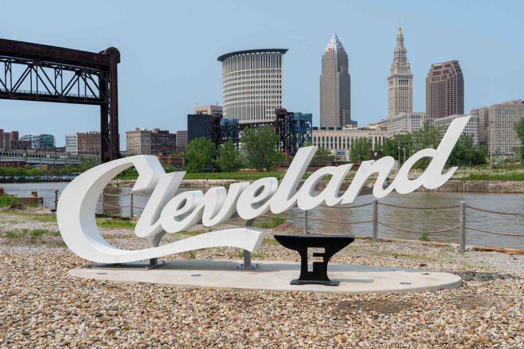 Signo de guión de Cleveland en The Foundry