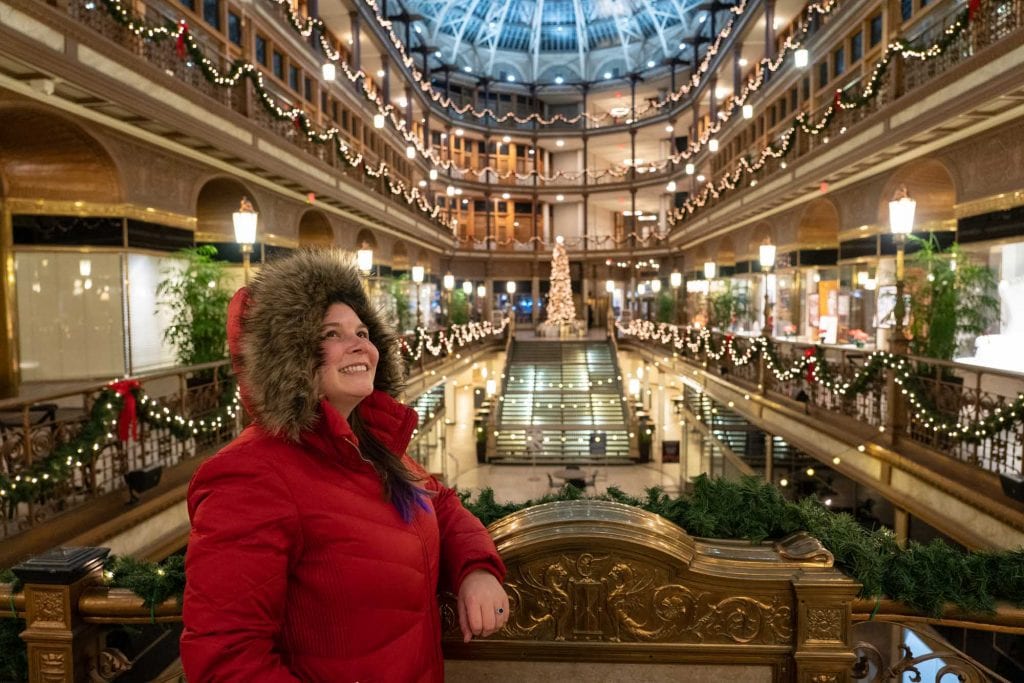 Arcade de Cleveland en Navidad