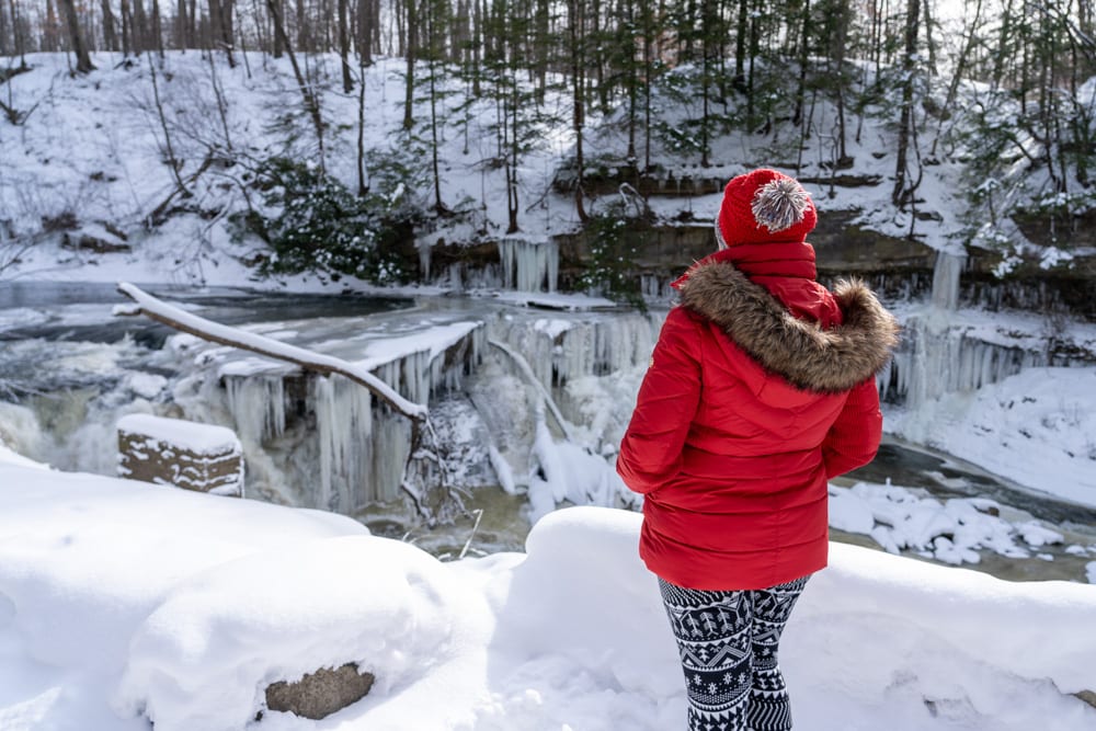 Senderismo de invierno en la reserva de Bedford