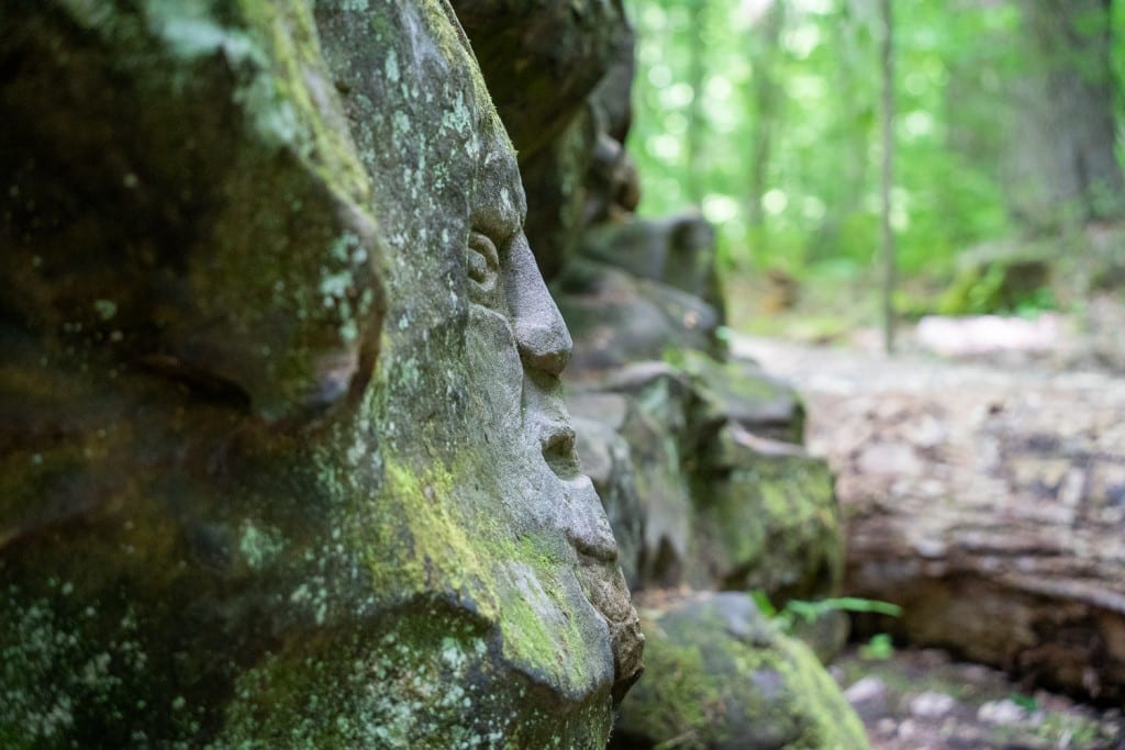 Rostro tallado en Worden's Ledges