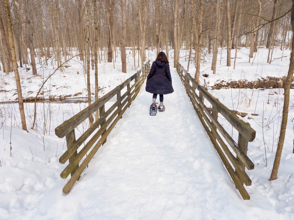 Caminata con raquetas de nieve en el Parque Nacional del Valle de Cuyahoga