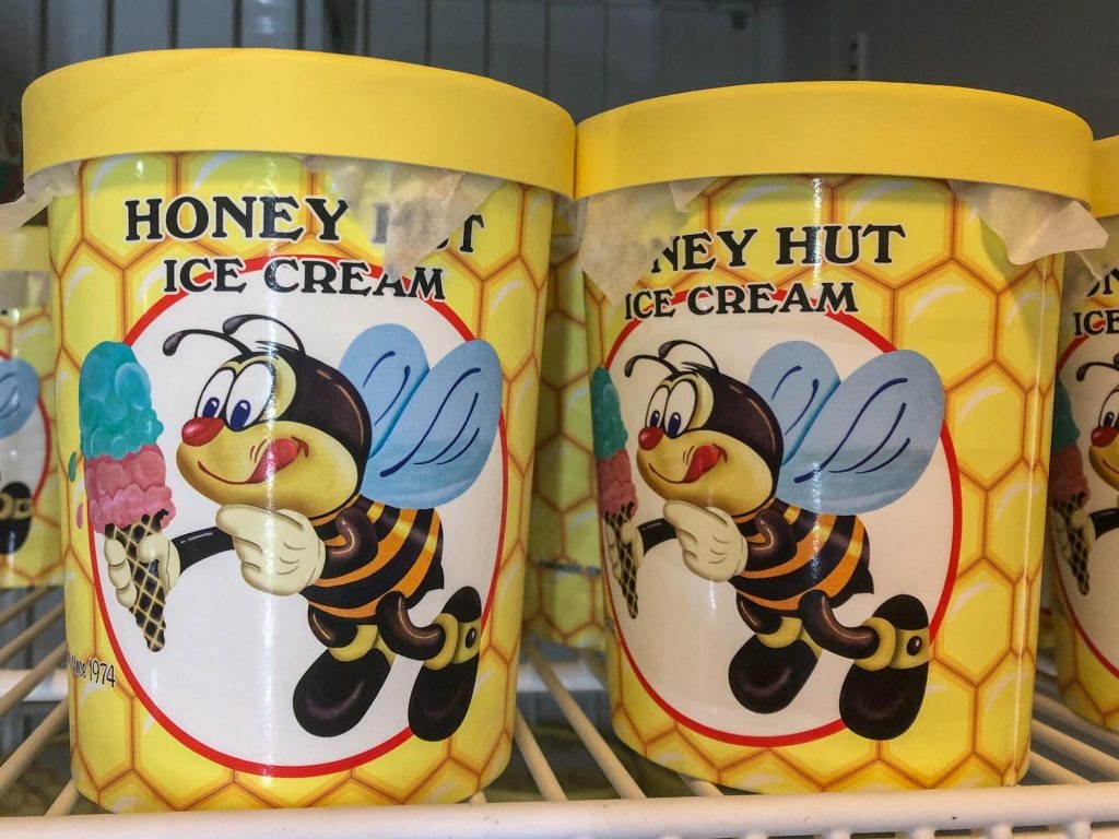Cuartos de galón de helado Honey Hut