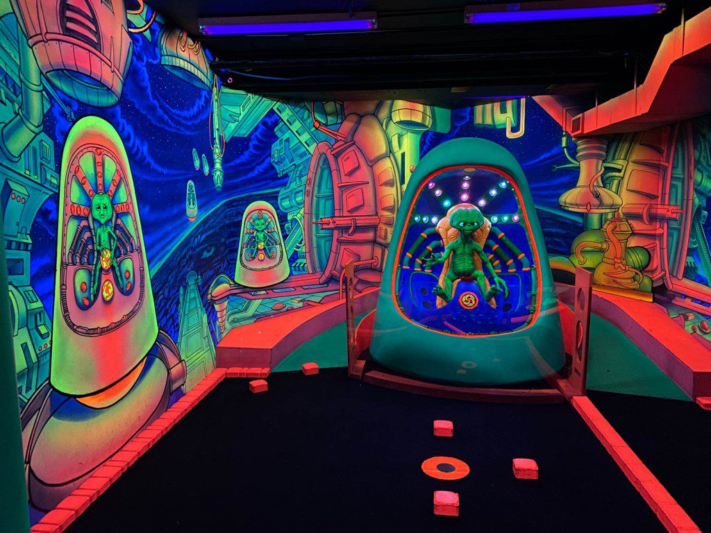Minigolf de vacaciones alienígenas