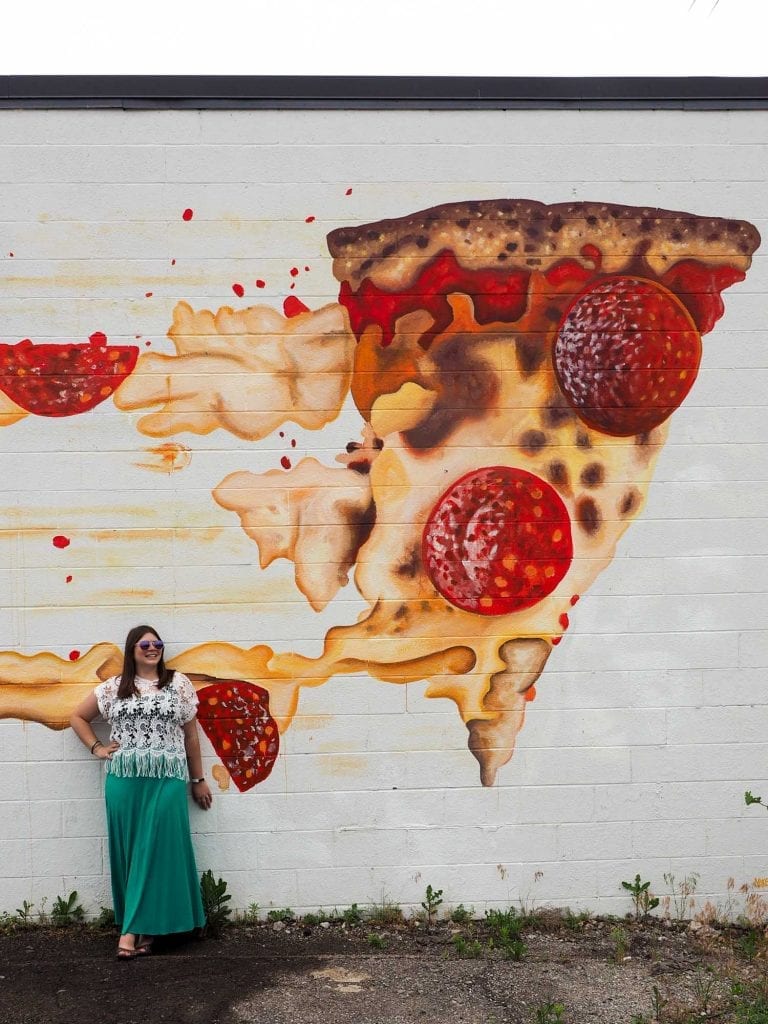 Mural de pizza en Hingetown, Cleveland