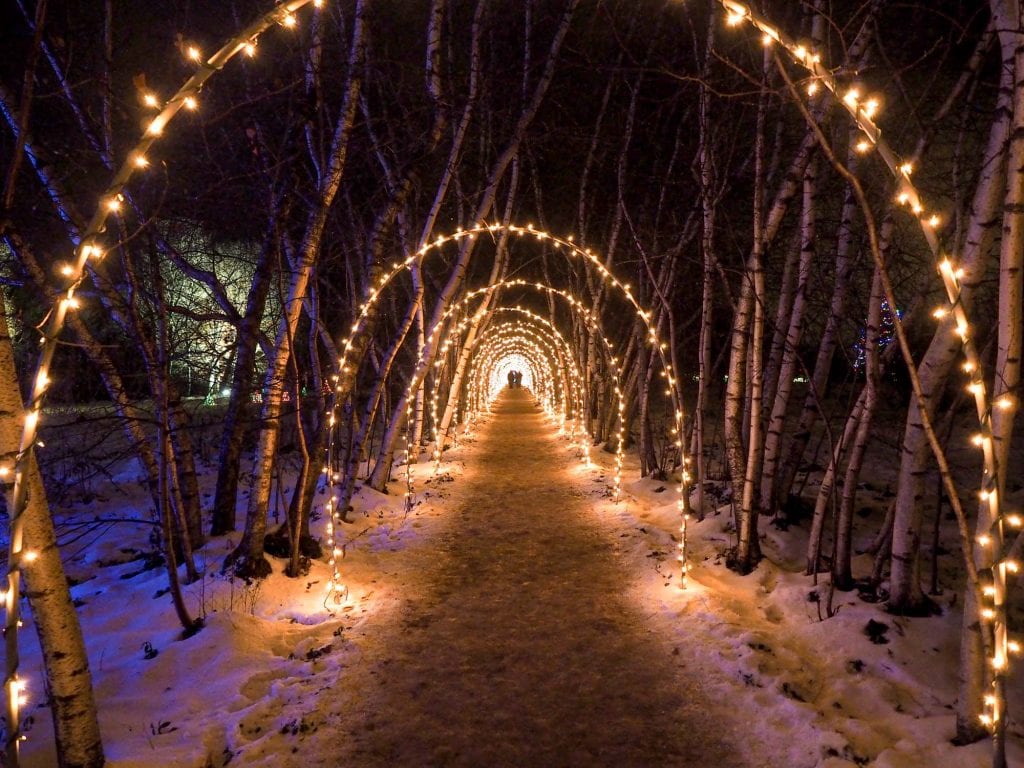 Jardines de Stan Hywet en Navidad
